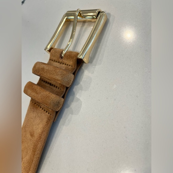 J. Crew Suede Roller Belt in Blonde Espresso size XS CB450 $90 never worn - Picture 4 of 14
